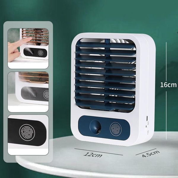 

electric fans air cooler fan mini deskconditioner usb rechargeable cooling atomizer spray humidifier purifier portable