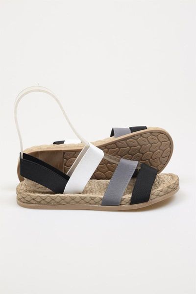 

sandals black-gray-white color