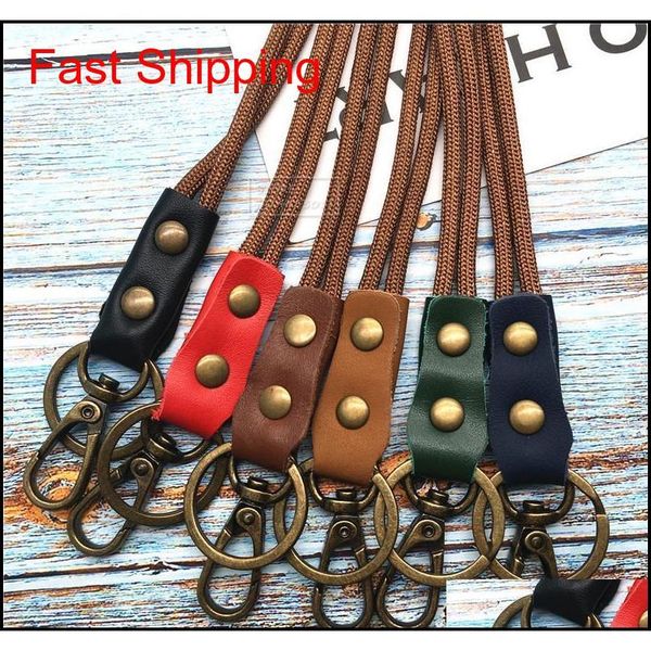 

luxury nylon and leather lanyard mobile phone straps for iphone samsung camera gopro usb flash drives keys id card qylytf hqw9s
