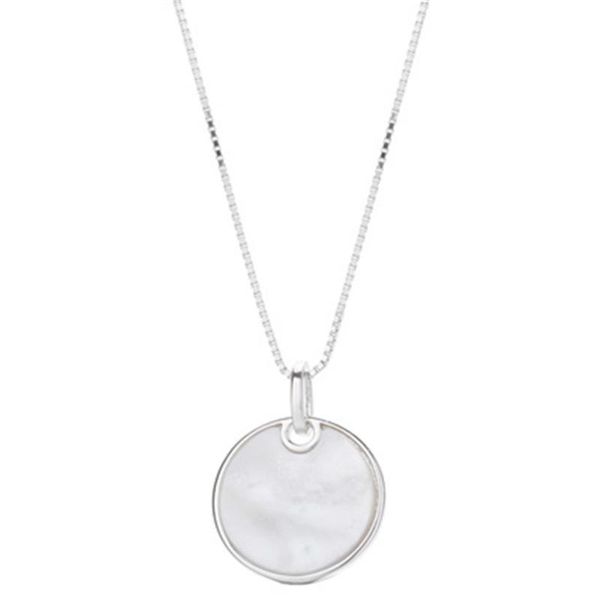 

chains 925 sterling silver necklace pendant for women pearl shell round jewelry