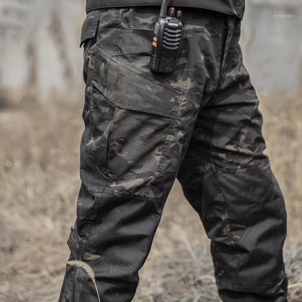 

men's pants joggers cargo men solid color breathable streetwear waterproof casual tactical tracksuit pant mountain climbing trousers, Black