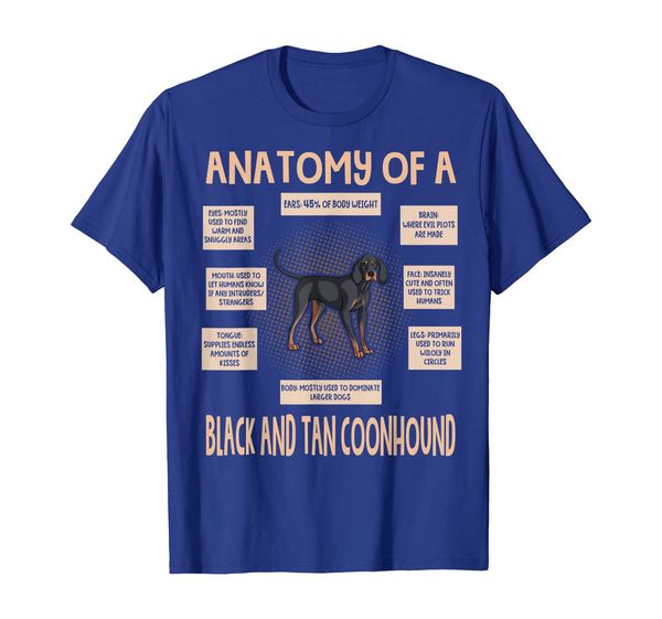 

Anatomy Of A Black And Tan Coonhound T-Shirt Funny Puppy, Mainly pictures