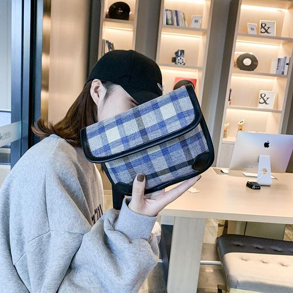 

cross body plaid small bag women's 2021 autumn and winter fashion shoulder messenger trend ins square