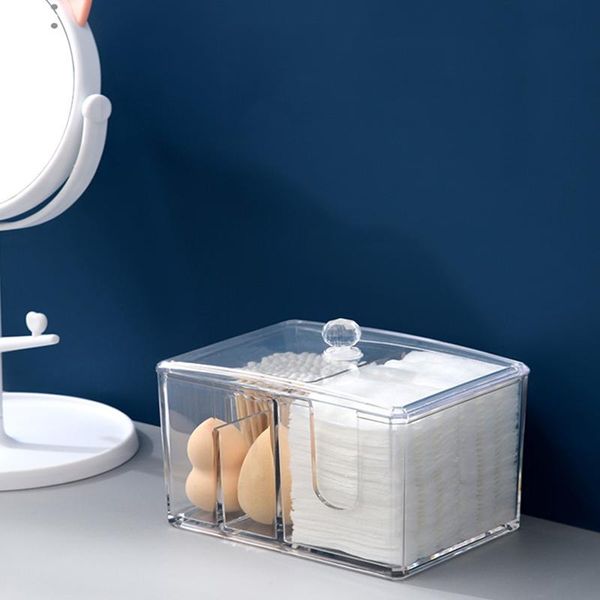 

bathroom storage & organization makeup box dustproof cotton pad cosmetic bbox swab stick beauty egg