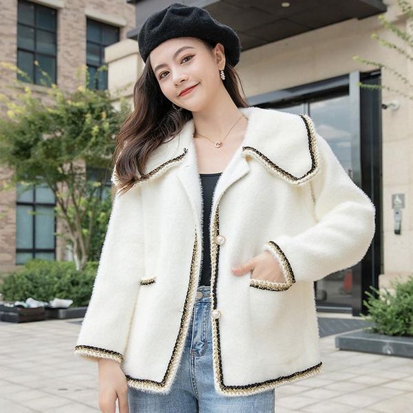 

women's jackets short cardigan sweater jacket fashion loose small fragrance spring and autumn ladies, Black;brown