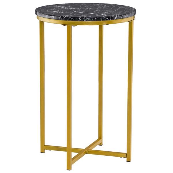 

Living Room Furniture Marble Simple 90 Black decoration round shape classic tea table