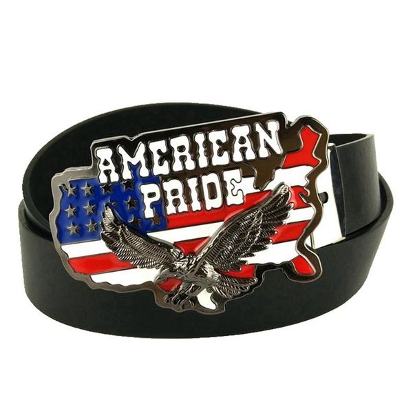 

belts black pu leather casual men waist with metal buckle american pride flying eagle western cowboy accessories fashion gifts, Black;brown