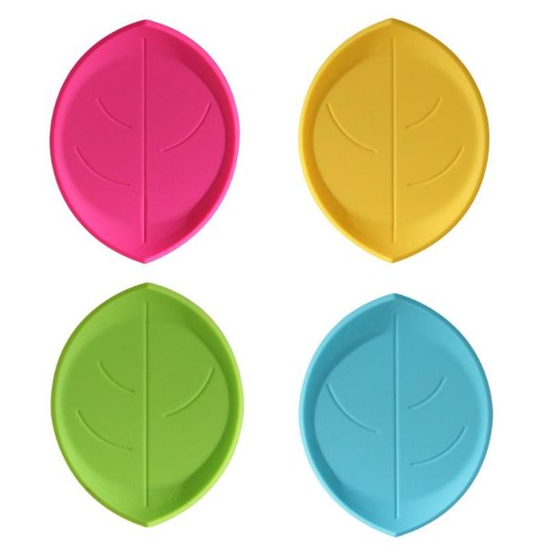 

mats & pads 4pcs creative 3d leaf shaped cup non-slip table mat cushion heat insulation pad for home use
