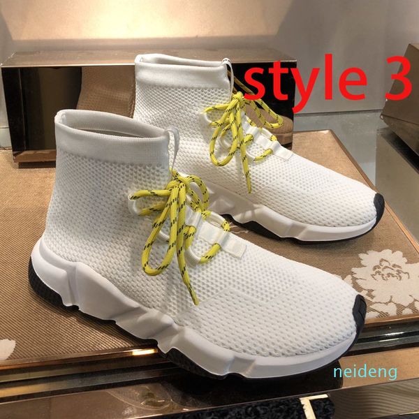 

2021elastic socks boots spring autumn classic gym casual women shoes fashion platform men sports boot lady lace up thick, Black