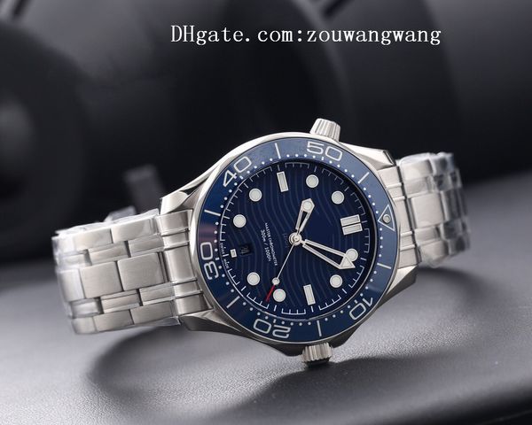 

2021 sea ceramic bezel business aqua watches 007 terra men sport wristwatches james bond boss master mens watch d1131, Slivery;black