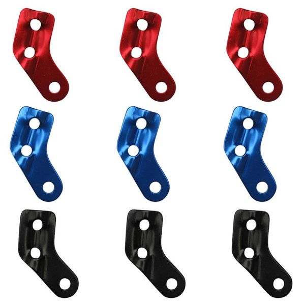 

outdoor gadgets 9pcs camping climbing rope buckle tent accessories l-shaped sing plate