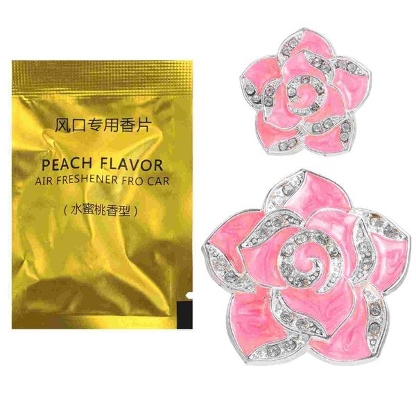 

car air freshener 2 sets auto decoration flower styling outlet perfume clip