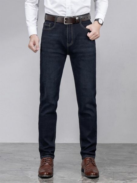 

men slant pocket jeans without belt 98z2#, Blue
