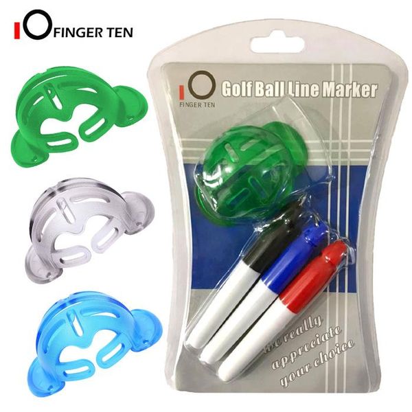 

golf training aids durable plastic ball liner marker template drawing marking spot alignment putting tool with 3 pens