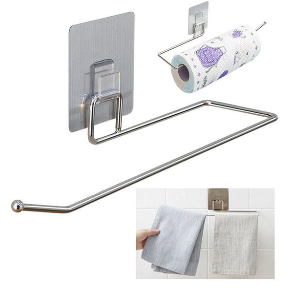

hooks & rails 26cm kitchen rag paper storage rack holder hanger tissue roll towel bathroom toilet sink door hanging hook