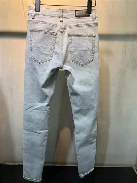 

luxury brand pants and jeans shorts 21ss luxurys designer pattern style mens classics designers blue slim-leg painted motorcycl