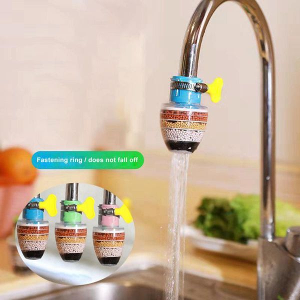 

kitchen faucets faucet filter 6 layers water purifier filters activated carbon filtration spray head anti-spill tap nozzle accessories