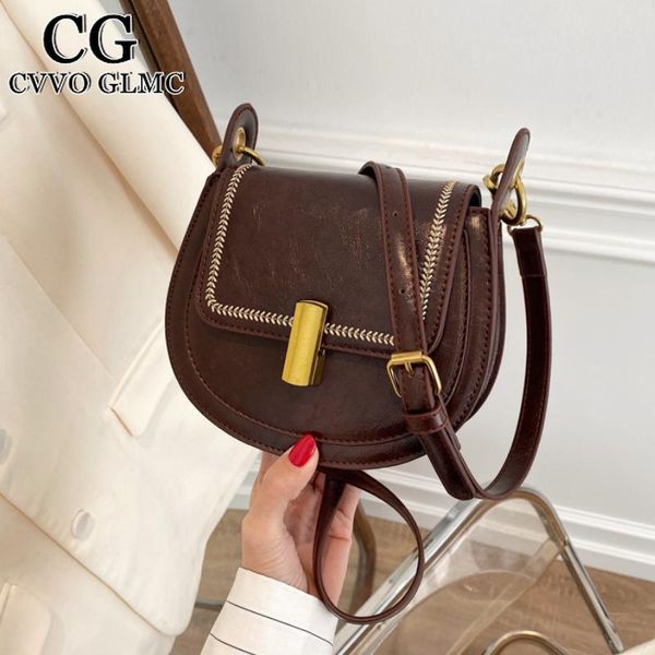 

evening bags cvvo glmc ladies bag flap saddle for women 2021shoulder female crossbody shoulder packs handbag