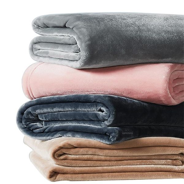 

coral fleece blanket for bed stitch duvet solid color blankets and bedspreads soft quality plead for sofa home bed cover