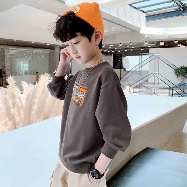 

elegant spring autumn boys sweatshirts kidsteenager overcoat children clothes cotton pullover formal outwear g0917, Black