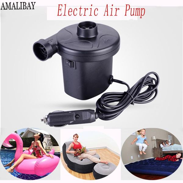 

pool & accessories portable car electric air pump quick-fill inflator mattress for camp bed rafts float toy outdoor and indoor