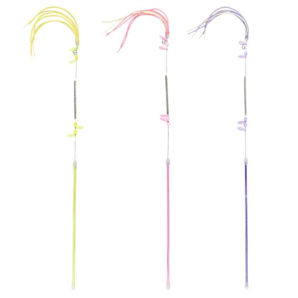 

cat toys 3 pcs spring rod flirting sticks interactive teaser with tassel