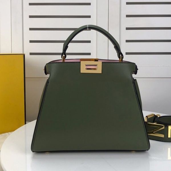 

27cm fashion bags women totes shoulder bags with stamped lock cowskin genuine leather handbag ing