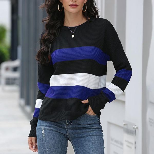 

women's sweaters autumn women pullovers korean fashion loose color contrast comfortable long sleeves sweater femme clothing streetwear, White;black