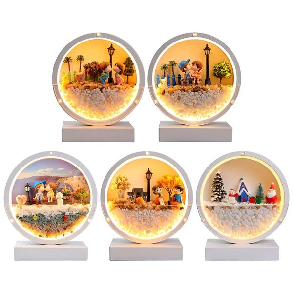 

night lights led table lamp eternal flower home lighting wedding lover gifts ornaments