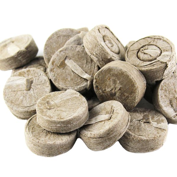 

6pcs/pack peat pellets seed starting plugs seeds nutritional soil block starter pallet seedling professional easy to use 35mm