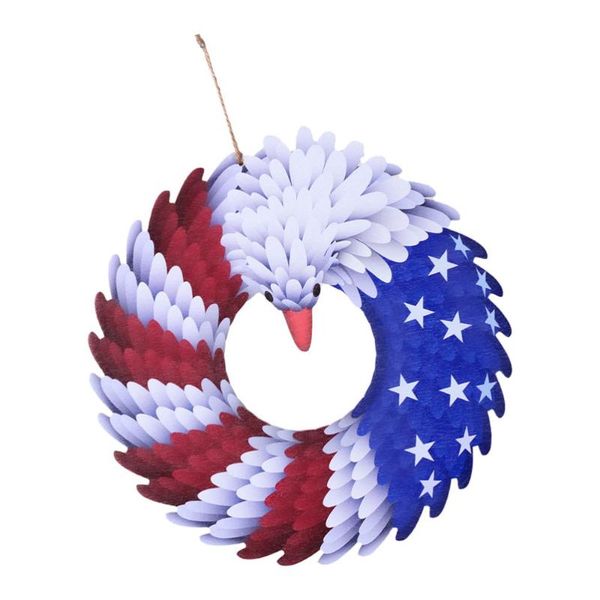 

decorative flowers & wreaths 1pc festival pendant independence day themed hanging decor wooden