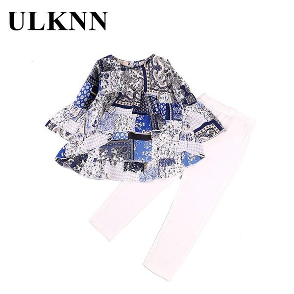 

clothing sets children's clothes summer 2021 spring girls pants suits long sleeve shirt trousers two-piece for kids girl, White