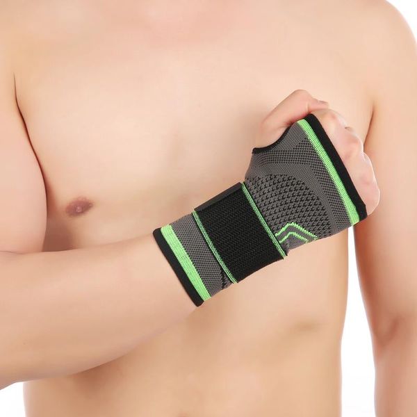 

wrist support 2021 compression brace half-finger sleeve sports band palm for men women, Black;red