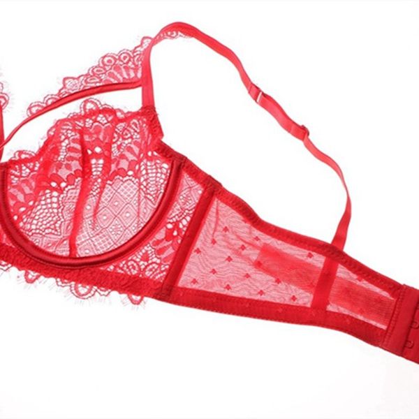 

ultra thin bra set underwire unlined brasserie underwear sets women lace d cup ensemble lingerie femme womens intimates, Red;black