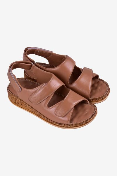 

sandals genuine leather orthopedic women brown, Black