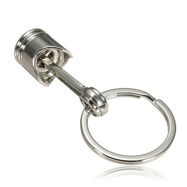 

keychains engine auto car part silver metal piston alloy keychain keyring keyfob