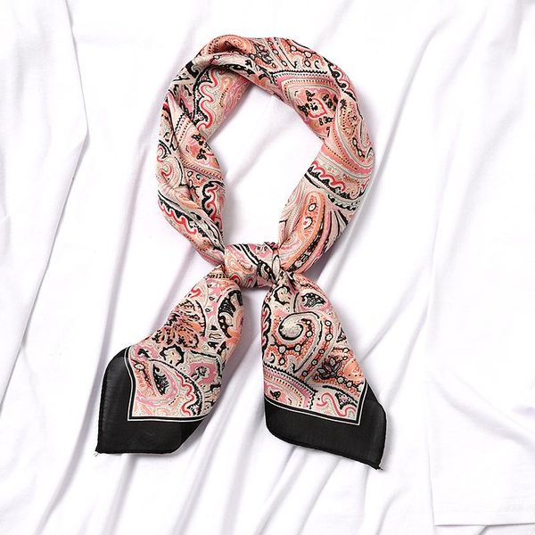 

scarves paisley design square scarf women silk bandana head archival headband [3828], Blue;gray