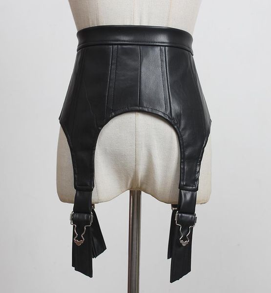 

women's runway fashion pu leather cummerbunds female dress corsets waistband belts decoration wide belt r3319, Black;brown