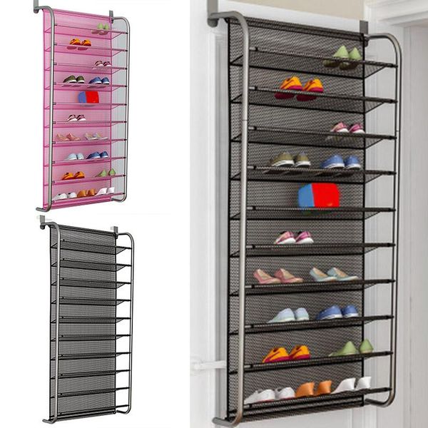 

clothing & wardrobe storage over door hanging shoe rack shoes organizer wall mounted shelf multi-layer household ki