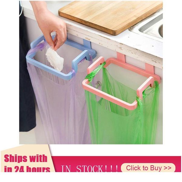 

kitchen plastic garbage bag rack holder cupboard door back hanging trash rubbish bag storage shelf to jllmkc