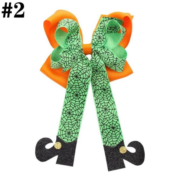 

hair accessories 12pcs funny halloween boots 4'' bows for girls girl, Slivery;white