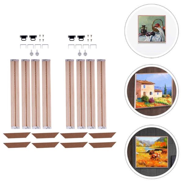 

frames 2 sets wooden picture fashionable artwork display diy