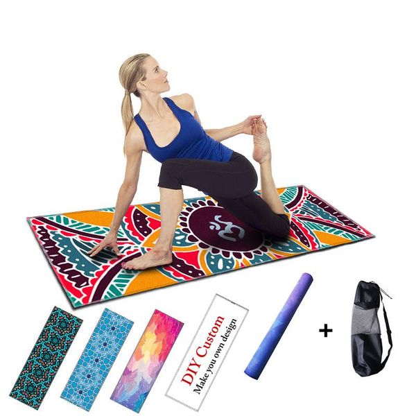 

rubbe yoga mat portable folding yoga mats thick non-slip carpet for fitness/lose weight/ exercise with bag
