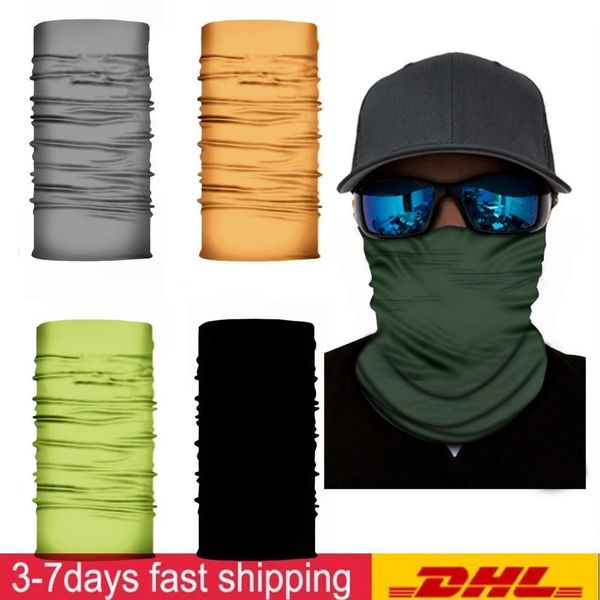 

stock us dhl pure full scarf bandanas neck masks magic motorcycle bicycle face mask headband bicycle fishing scarf bandanas fy7136, Silver