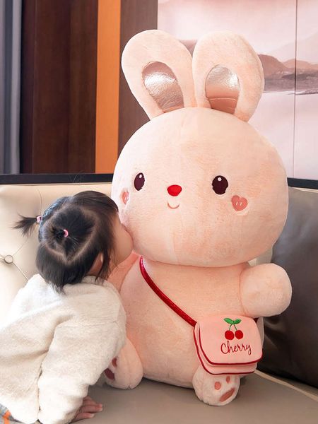 

white cute plush toy bed pillow sping little rabbit doll gift girl