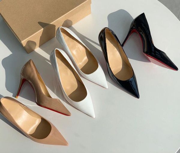 

dress shoes so kate high heel women red pointed toe pumps 8cm 10cm 12cm thin shallow wedding with dust bag 44, Black