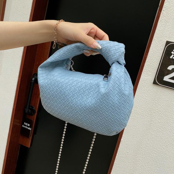 

evening bags chain cowhide leather knot bag weave cow handmade sling designer hobo totes