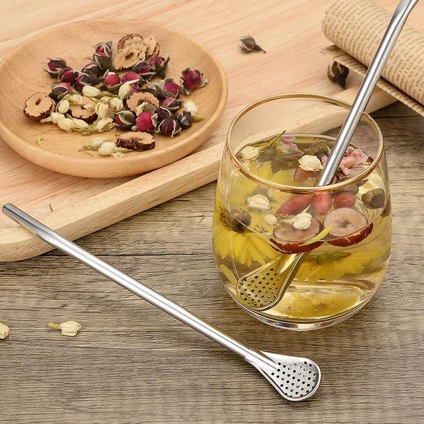 

drinking straws with filter straw stainless steel reusable metal set cleaning brush party bar accessory spoons