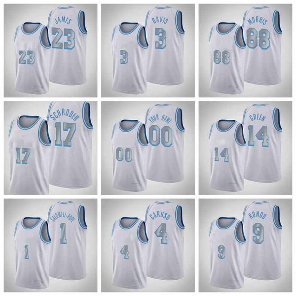 

men los angeles lakers lebron james dennis schroder kyle kuzma anthony davis press customized basketball jerseys, Black;red