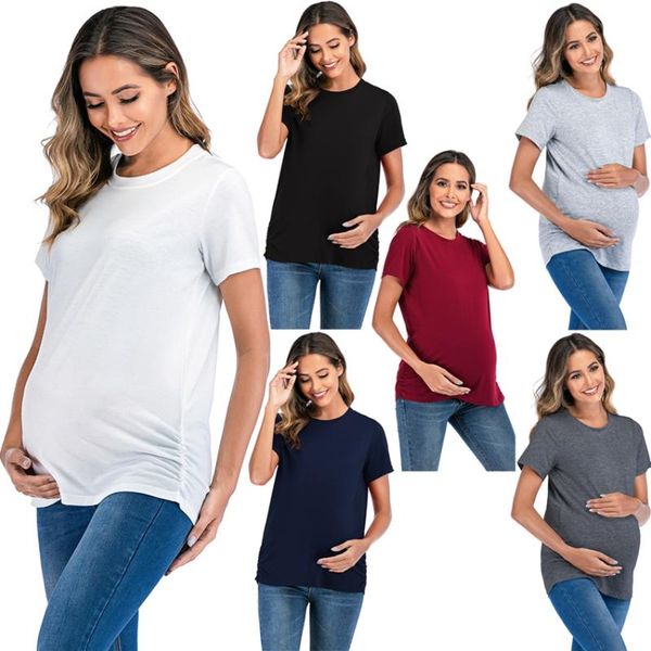 

maternity & tees women's shirt short-sleeved t-shirt summer loose fashion pregnant women dress, White